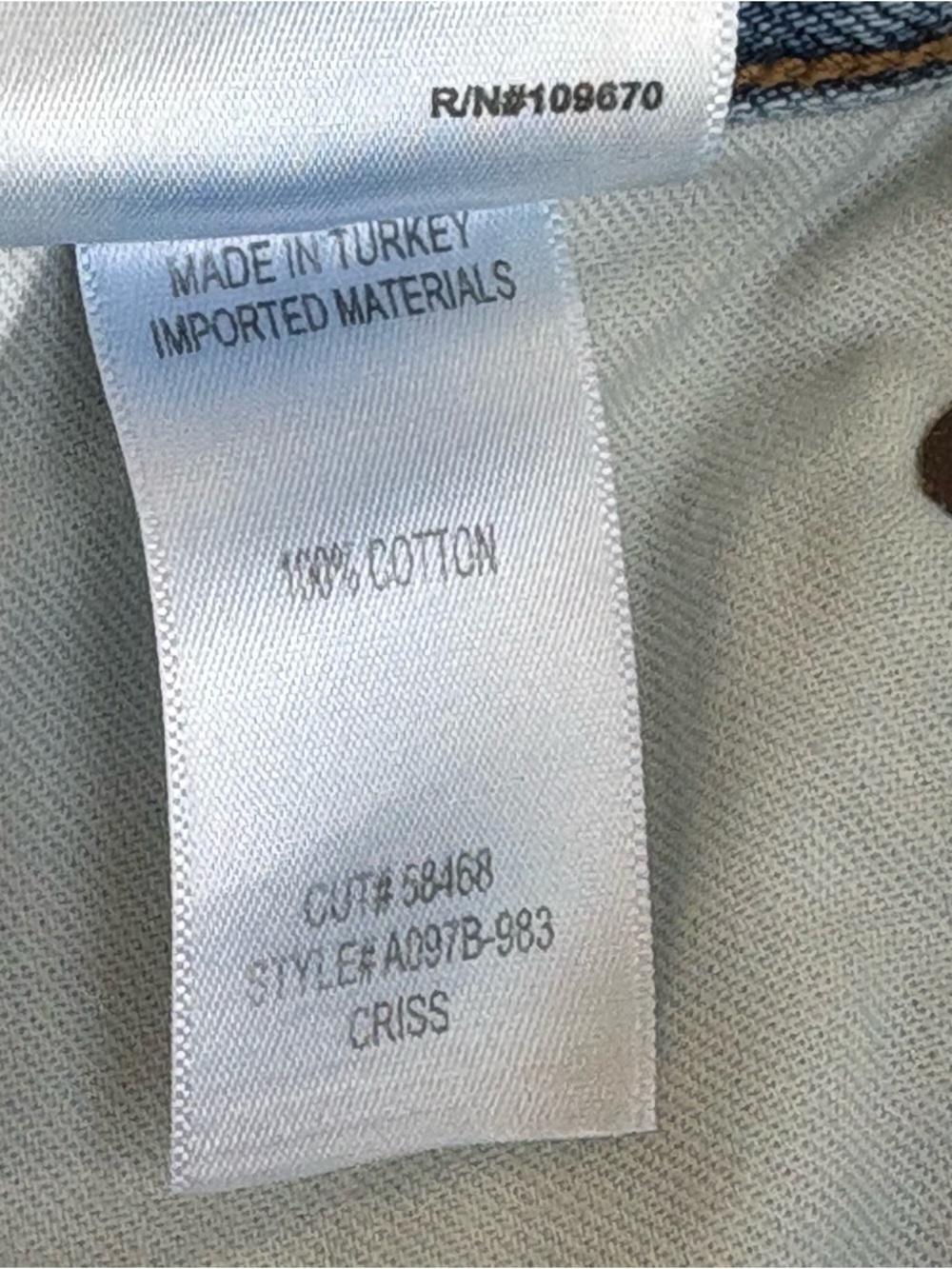 AGOLDE Criss Cross Straight Leg Jeans Blue Distressed Raw Hem 29 - Picture 11 of 11